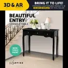 Artiss Console Table Hallway Side Dressing Entry Display 3 Drawers Black