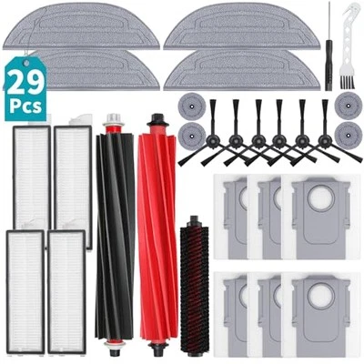 29Pcs Accessories Kit for Roborock S8 Maxv Ultra Robot Vacuum Cleaner,1 High