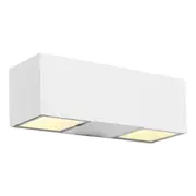 Solano Exterior Wall 2 Lights White Metal - SOLA2EWHT