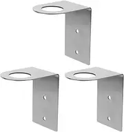 Ciieeo 3pcs Bathroom Soap Dispenser Holder Shampoo Hanging Rack Hand Pump Bottles Dispenser Stand Detergents Holder Rack Non-Drilling Bathroom Stand Jar Hanger Rack Silver Stainless Steel