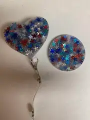 badge reels retractable id holders - Fourth Of July - Stars And Sparkle