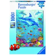 100pc Ravensburger Pod Of Dolphins Kids/Childrens Jigsaw Puzzle Set 6y+