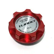RED ENGINE BILLET OIL FILLER CAP MITSUBISHI LANCER EVO 6 ECLIPSE 4G63 TURBO (for: Mitsubishi)