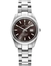[Jacques Du Manoir] Swiss Inspiration Allure Black Dial Stainless Steel Strap Watch 32mm in Silver
