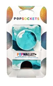 PopSockets Popwallet Plus Tourmaline Smoke Teal Card Holder Socket Pop Wallet