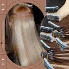 Russian 100% Tape In Remy Human Hair Extensions Skin Weft Remi Taped Extension