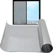 One-Way Privacy Window Film | Static Cling Mirror Window Film UV Blocking Window Film | Glue-Free Home Window Tint Window Heat Blocking Film for Smooth Glass Surfaces