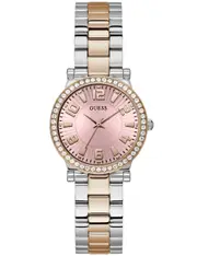 Guess GW0686L4 Pink Dial Rose Gold Stainless Steel Womens Watch