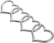 COSMEVIVI Heart Car Decals Stylish Silver Trunk Badge Replacement Stickers for Car Decoration Unique Eye Catching Design for Vehicle and Upgrades