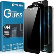 [3-Pack] T Tersely Privacy Screen Protector for iPhone 12 Pro Max，Edge to Edge Protection Full Cover Private Anti-Spy Case-Friendly Curved Screen Protector for Apple iPhone 12 Pro Max (6.7 inch)