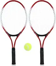 2Pcs Kids Tennis Racket String Tennis Racquets with 1 Tennis Ball and Cover Bag ALKOY