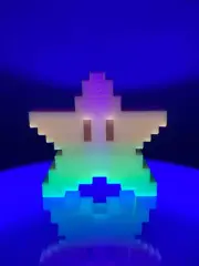 Super Mario Star Tree Topper - Rainbow Glow in the Dark Filament