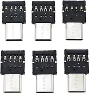MTQY 6PCS Micro USB OTG Adapters USB Male to USB 2.0 Female Super Mini Size Connector Adapter OTG Multi Function Converter Head Suitable for Standard USB Ports