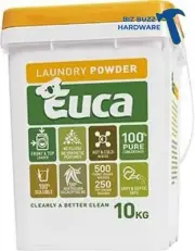 Euca Laundry Washing powder Detergent 10kg Bucket - Eucalyptus - Biodegradable