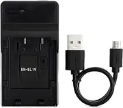 (EN-EL19) - EN-EL19 Ultra Slim USB Charger for Nikon Coolpix S33, Coolpix S7000, Coolpix S6900, Coolpix S2800, Coolpix S100, Coolpix S3100, Coolpix S4100, Coolpix S4300, Coolpix S5200, Coolpix S6500 Camera & More