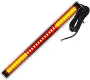 Motorcycle Indicators Flowing Turn Signal Lights Motorcycle 32LED Brake Turn Signal Indicator Bi-Color Tail Light Bar Modified Brake Tail Lights