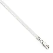 Sterling Silver 16Inch 3mm Frosted Clear Rubber Cord Necklace
