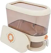 VALICLUD Visible Measuring Airtight Rice Bucket Convenient Grain Dispenser for Kitchen Elegant Food Storage Container for Rice Flour Nuts Cereal Easy Dispensing with Button Press