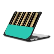 MacBook Pro 14-inch (M1 - M4) Bounce Case Abstract black gold turquoise geometric colorblock