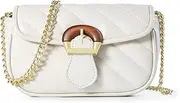 [HAOMAO] Genuine Leather Hasp Crossbody Shoulder Bag Small Flap Chain Diamond Handbag For Women 18X5.5X11Cm