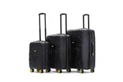 3pc Batman Gotham Hard Shell Travel Suitcase Luggage 4-Wheel Set - Black