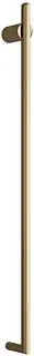 Thermorail Thin/Round 240 Volt Vertical Bar 15 Watt Heated Towel Rail, Brushed Brass, 900 x 45 x 80 mm Size