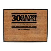 Sailing 30 Days Sober - Funny Novelty Doormat Man Cave Floor mat