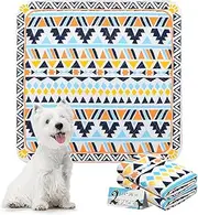 ESGPET Washable Pee Pads for Dogs-34”x36” 2PCS, Whelping Pad for Puppy Training, Playpen Crate Bed Floor Protector, Reusable Dog Potty Pads Non-Slip, Super Absorbent & Odor Controlling, Cream Stylish