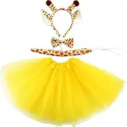 [Marrywindix] Yellow Giraffe Costume Tutu Set Animal Fancy Dress Costume Kit Halloween Party Dress Up Accessories for Kid