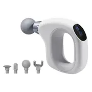 GGP White Mini Handheld Fascia Gun Quiet, Portable, And Adjustable 12 Speed Muscle Massager For Neck, Back, And Full Body Relief, Abs+Trp Material