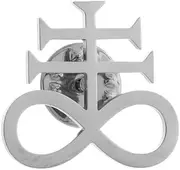 [HANMOZTION] Leviathan Cross Brooches Stainless Steel Christian Symbol Badge Pin Mens Shirt Lapel Pin Religious Amulet Jewelry Gifts