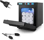 5L Hot Air Steriliser, 50-60 High Temperature Antivirus Steriliser, Towel Warmer Compresses Towel, Towel Hot Cabinet with UV Lamp, Compress Warmer 360° Heating Function, Sterilising (Black)