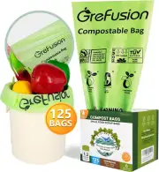 Compostable Bags for Kitchen Compost Bin, 1.2 Gallon, 125 Count, Certified by BP