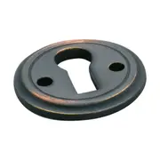 3828 Cupboard Escutcheon Round Antique Copper D23mm