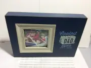 COOLEST DAD EVER LIFE IS GOOD HALLMARK PICTURE FRAME NEW WITH TAG BLUE WOOD