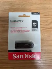 New SanDisk Ultra 64GB USB 3.0 Flash Drive 130MB/s