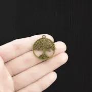BULK 25 Tree of Life Charms Antique Bronze Tone Larger Size - BC951
