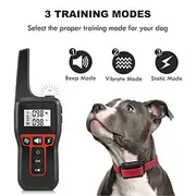 Dog training collar IP67 waterproof three training modes vibration electric shock vibration and electrostatic 100 adjustable steps can check the power level ef