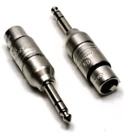 (2) Two Genuine NEUTRIK NA3FP - XLRF Female to 1/4" TRS Stereo Male Adapter