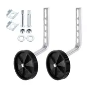 Bike Training Wheel, 1 Pair Bicycle Training Wheel with Mounted Kit, Black