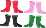 Generic Mini Rain Boots Ornaments for Rain Boots Dolls Fashion Dolls Babies Dolls Fashion Rain Boots Shoes Mini Dollhouse Boot Mini Santa Boots Mini Boots Plastic