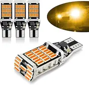 dawfall 4 PCS LED Reverse Light Bulb, T15 4014 45SMD Chipset Turn Signal Bulbs, Canbus Error Free Brake Stop Cargo Backup Lights, 6500K High Brightness Brake Light for Most Cars (Yellow)