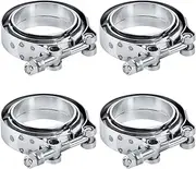 2.5 Inch Stainless Steel V-Band Flange Clamp Kit Endxedo 4 PCS V Band Clamp with Flange