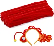 110 Pieces Christmas Pipe Cleaners, Red Craft Pipe Cleaners, Pipe Cleaners Cheni