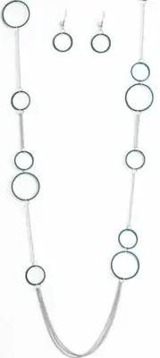 Paparazzi Necklace - Hoop and Hoppin - Blue
