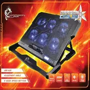 Dragonwar GHW002 Laptop Cooling Pad with 6 Lighted Fans 1 Year