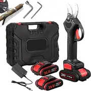 Tacsaw Power Shears,Electric Pruning Shears Cordless,Cordless Power Pruner,Brushless Motor Pruning Shear,Electric Pruning Shears Suitable for Gardens, Orchards, Farms (Two battery and one charge)
