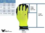 Waterproof 3 Pairs Pack Micro Foam Textured Latex Coated Palm Size: LARGE