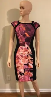 Ted Baker JASMAII Women’s Geometric Print Panel Dress Size 0/ US 2