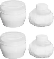 2 Sets Portable Powder Puff, with Case, Baby Kids Body Talcum Powder Puff, Soft Face Body Cosmetic Powder Puff, Body After-Bath Powder Case